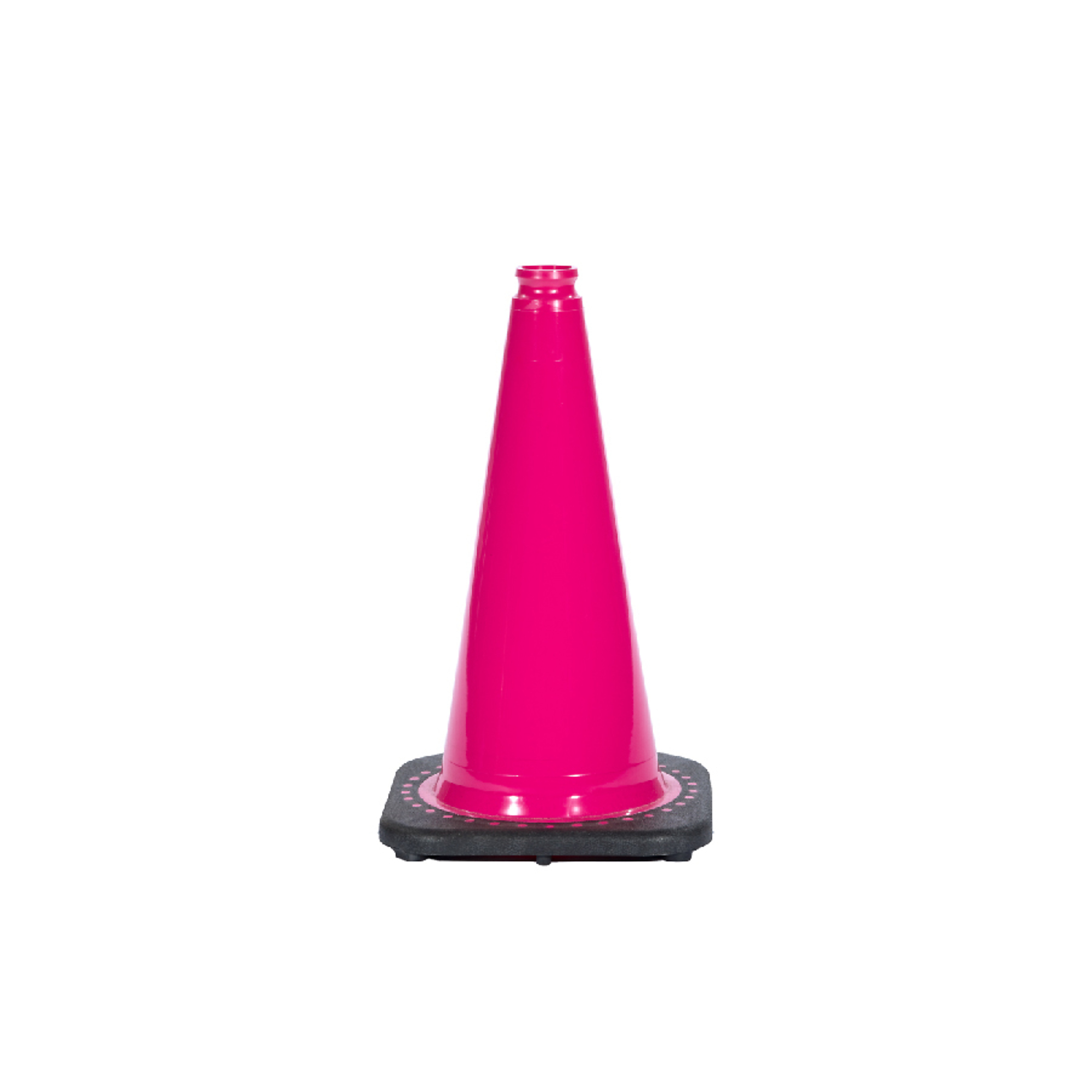 JBC REVOLUTION SERIES 18" Pink Traffic Cone With Black Base, Plain No Reflective, Model # RS45015C-PINK
